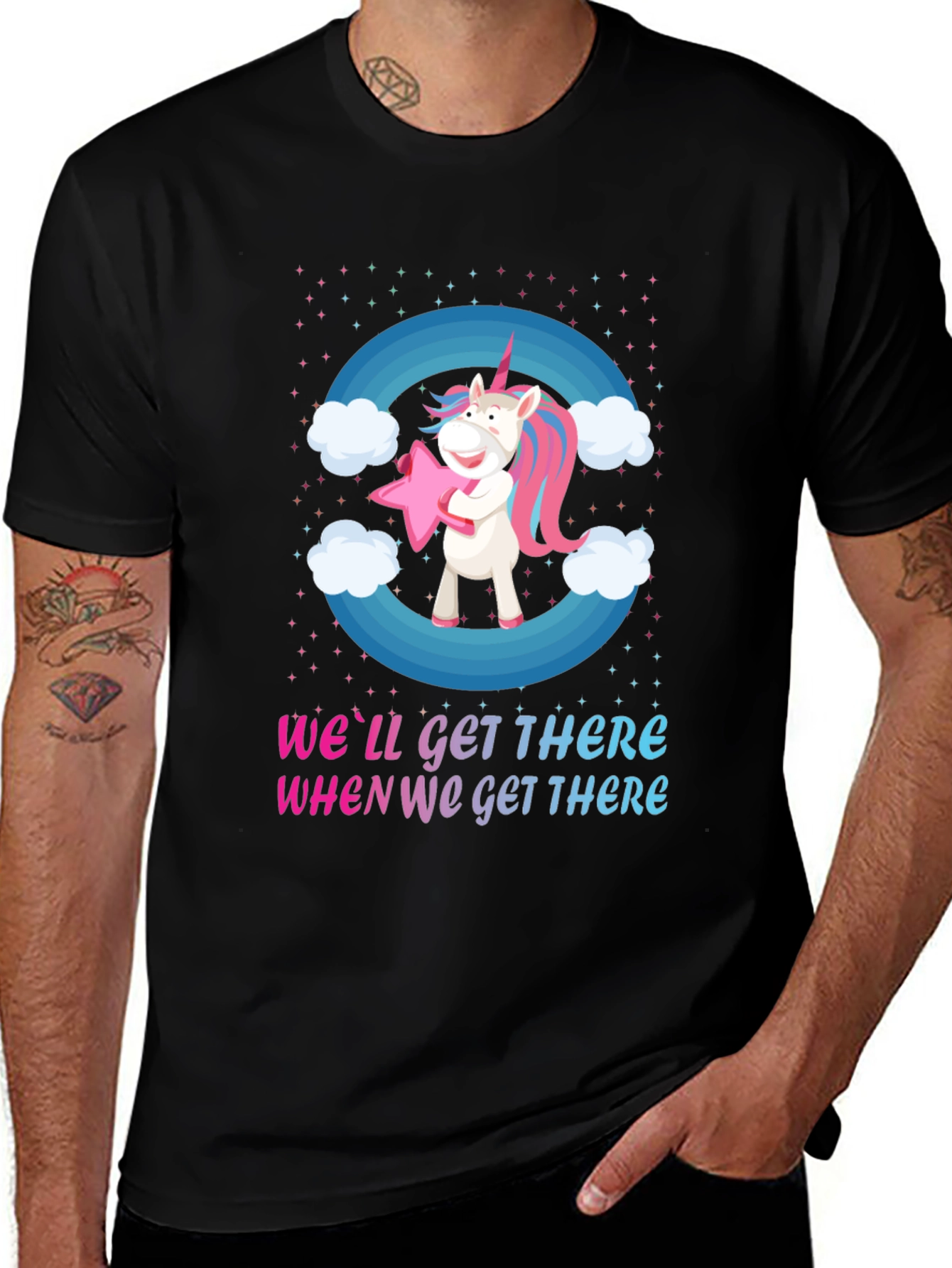 Variant 24 of Unicorn Graphic Tee - We'll Get There