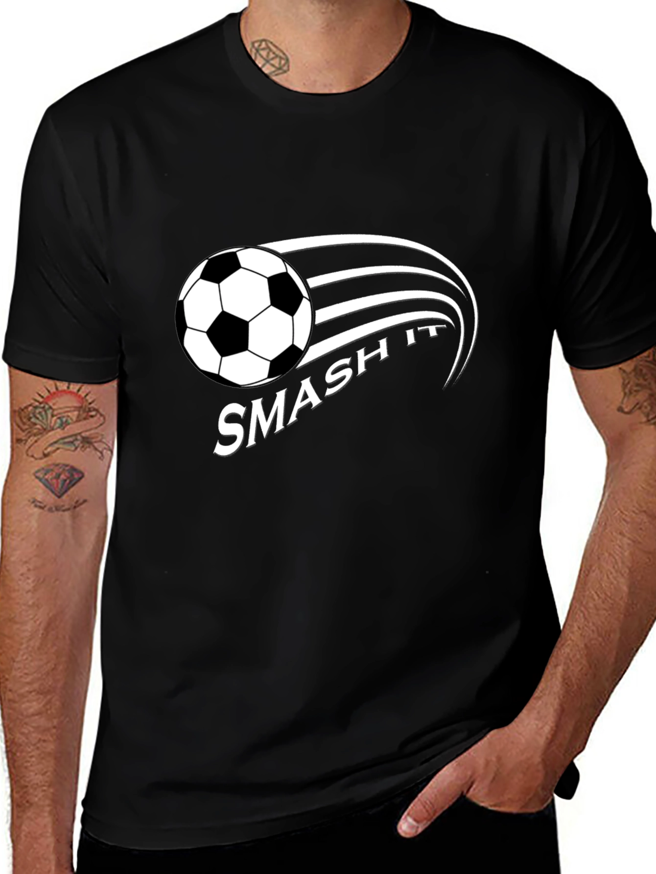 Variant 12 of Smash It Soccer T-Shirt - Black