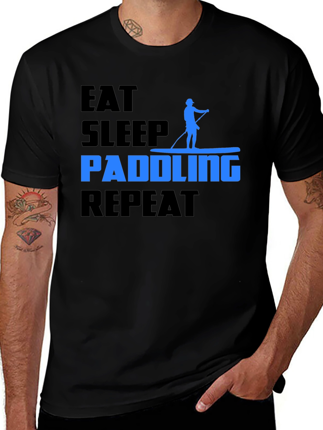 Variant 27 of Eat Sleep Paddling Repeat Black T-Shirt