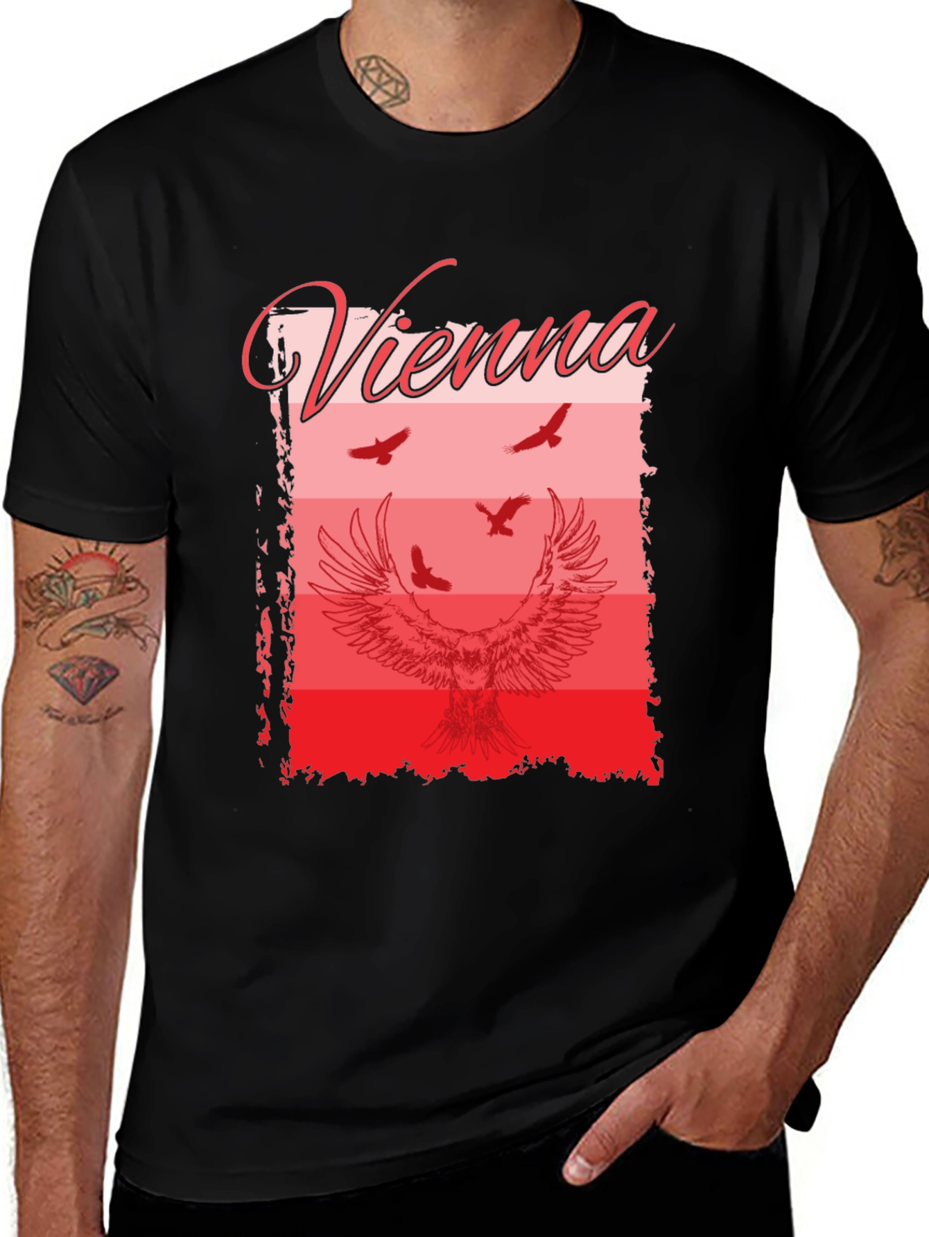 Vienna Eagle Graphic T-Shirt | Stylish City Souvenir Tee