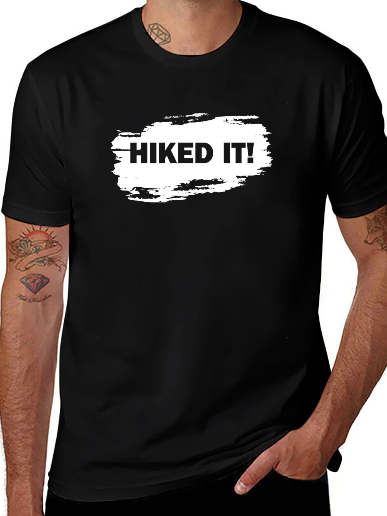 Variant 20 of Hiked It! Graphic T-Shirt - Black Crew Neck Tee