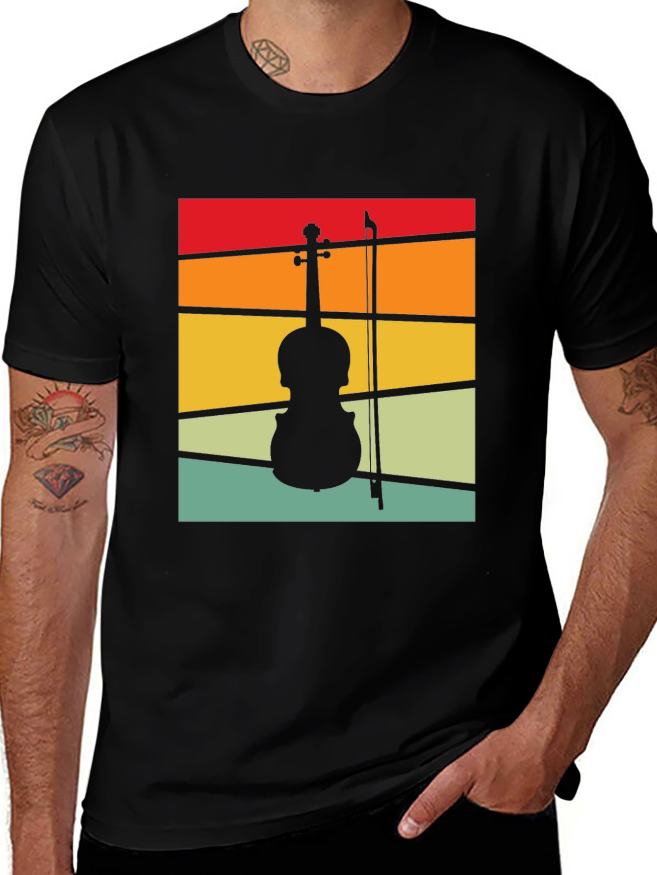 Variant 25 of Retro Violin Musician T-Shirt