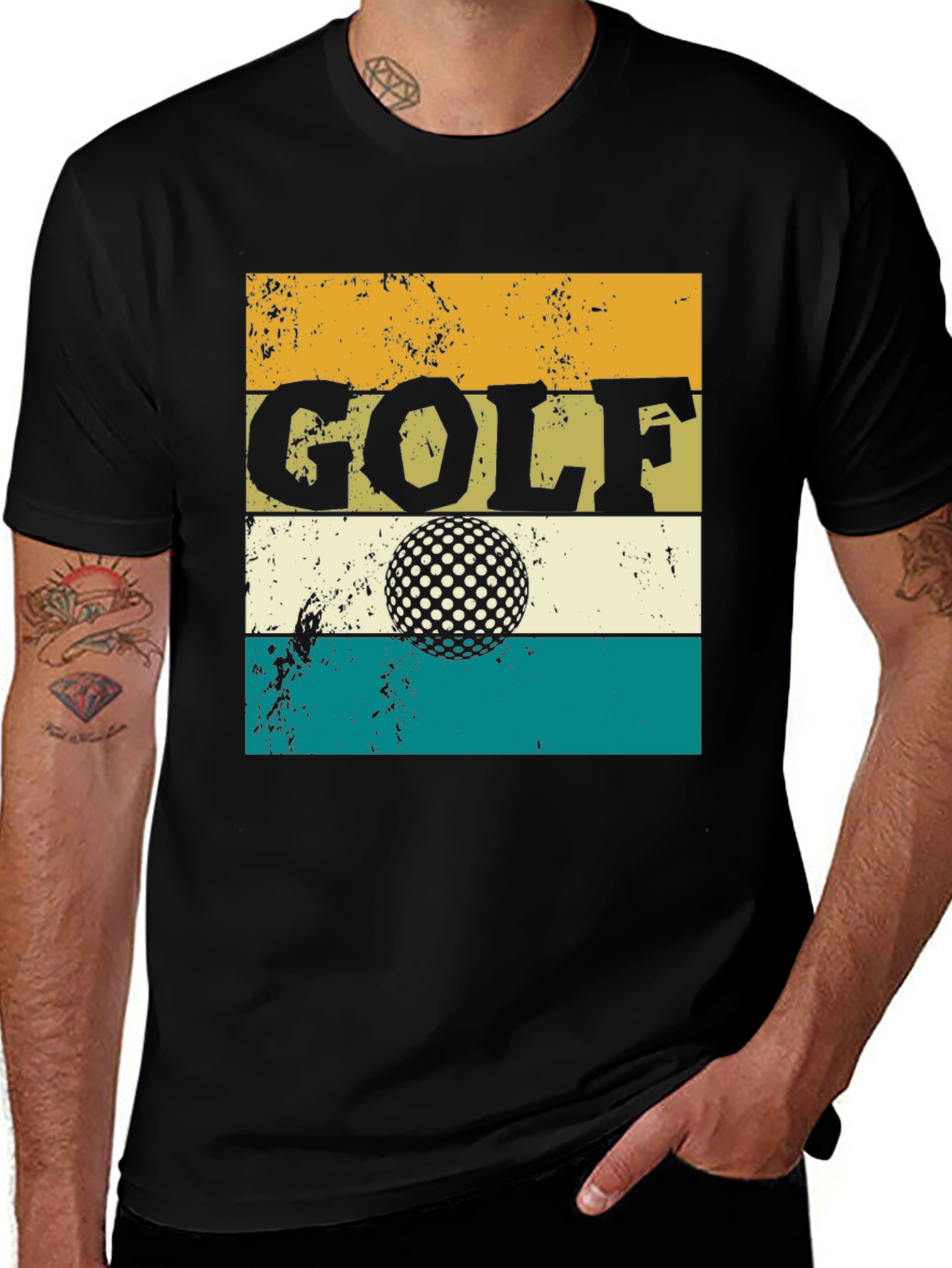 Variant 27 of Retro Golf T-Shirt - Distressed Design for Golf Lovers