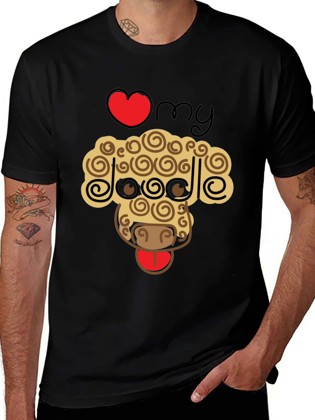 Variant 4 of I Love My Doodle Dog T-Shirt