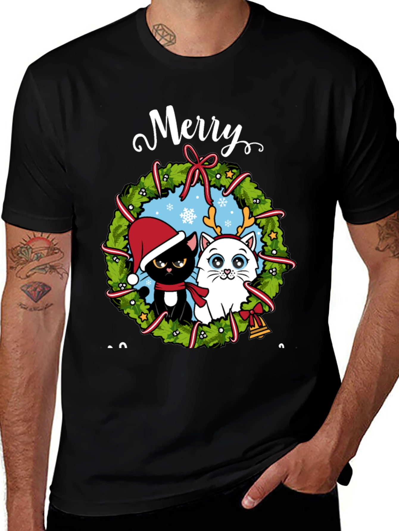 Merry Cats Christmas T-Shirt