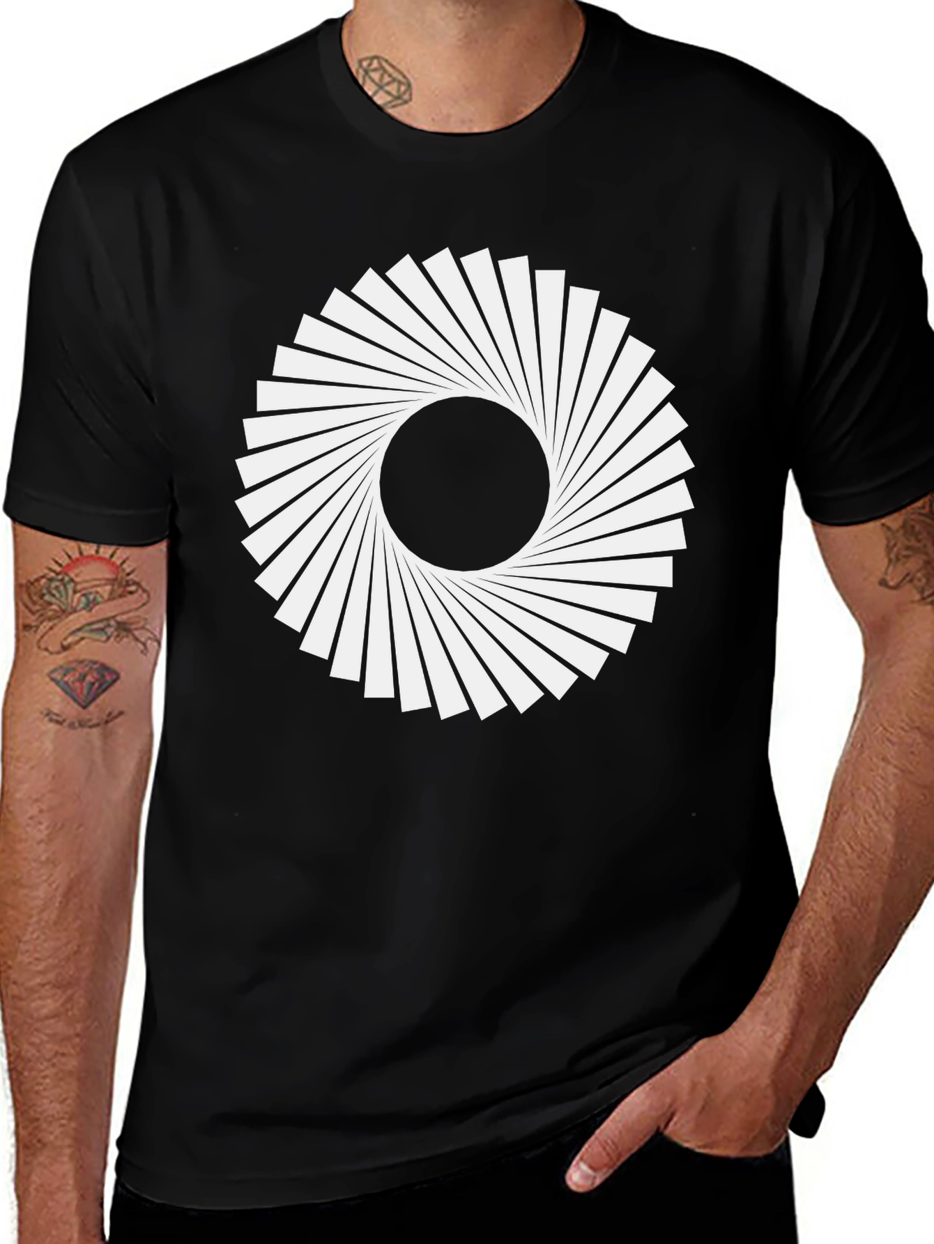 Variant 19 of Abstract Geometric Graphic Print Men's T-Shirt