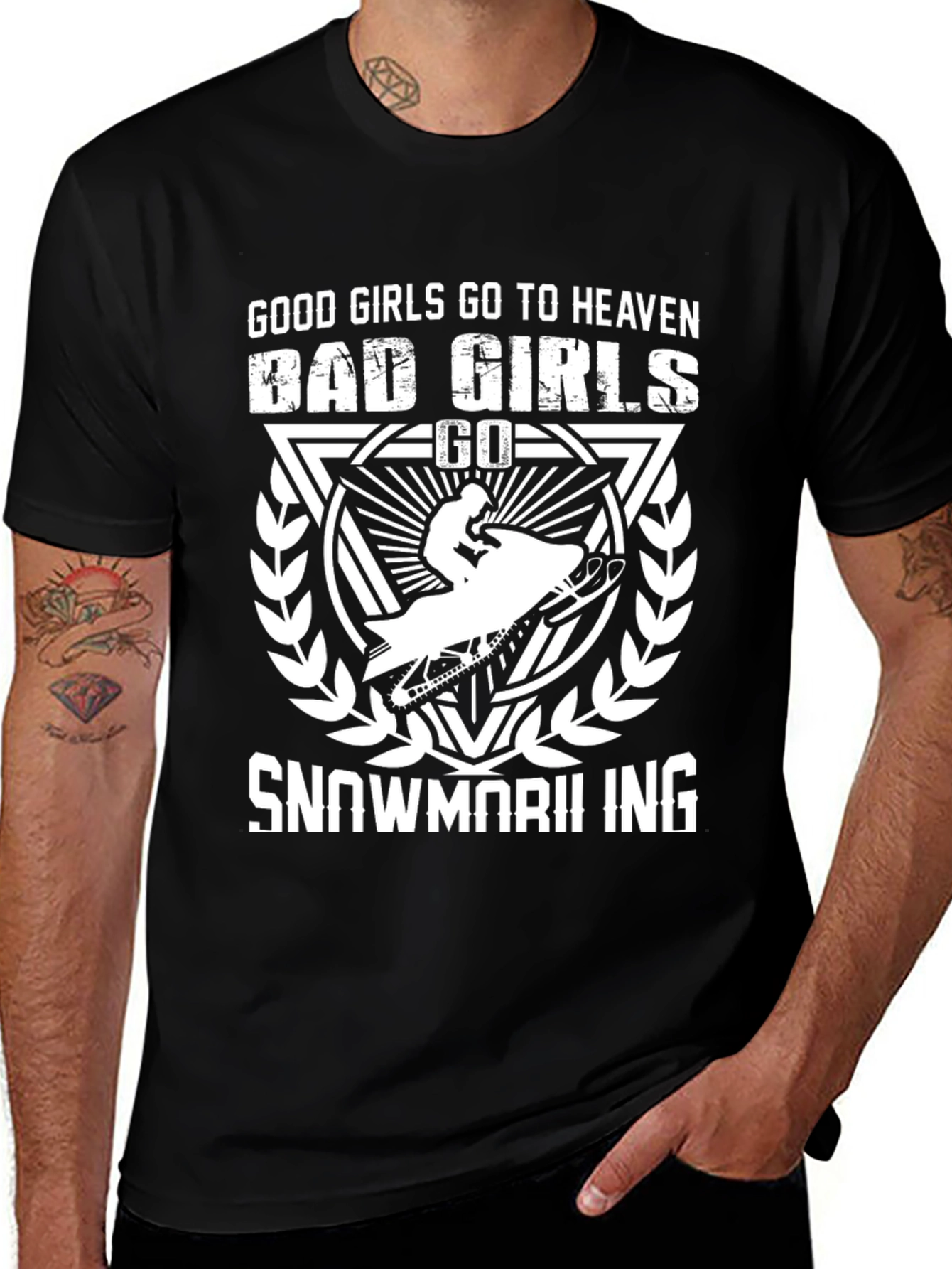 Snowmobiling Bad Girls T-Shirt