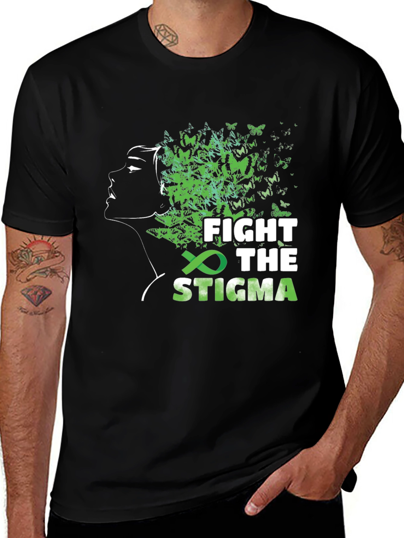 Variant 14 of Fight The Stigma Mental Health Awareness T-Shirt