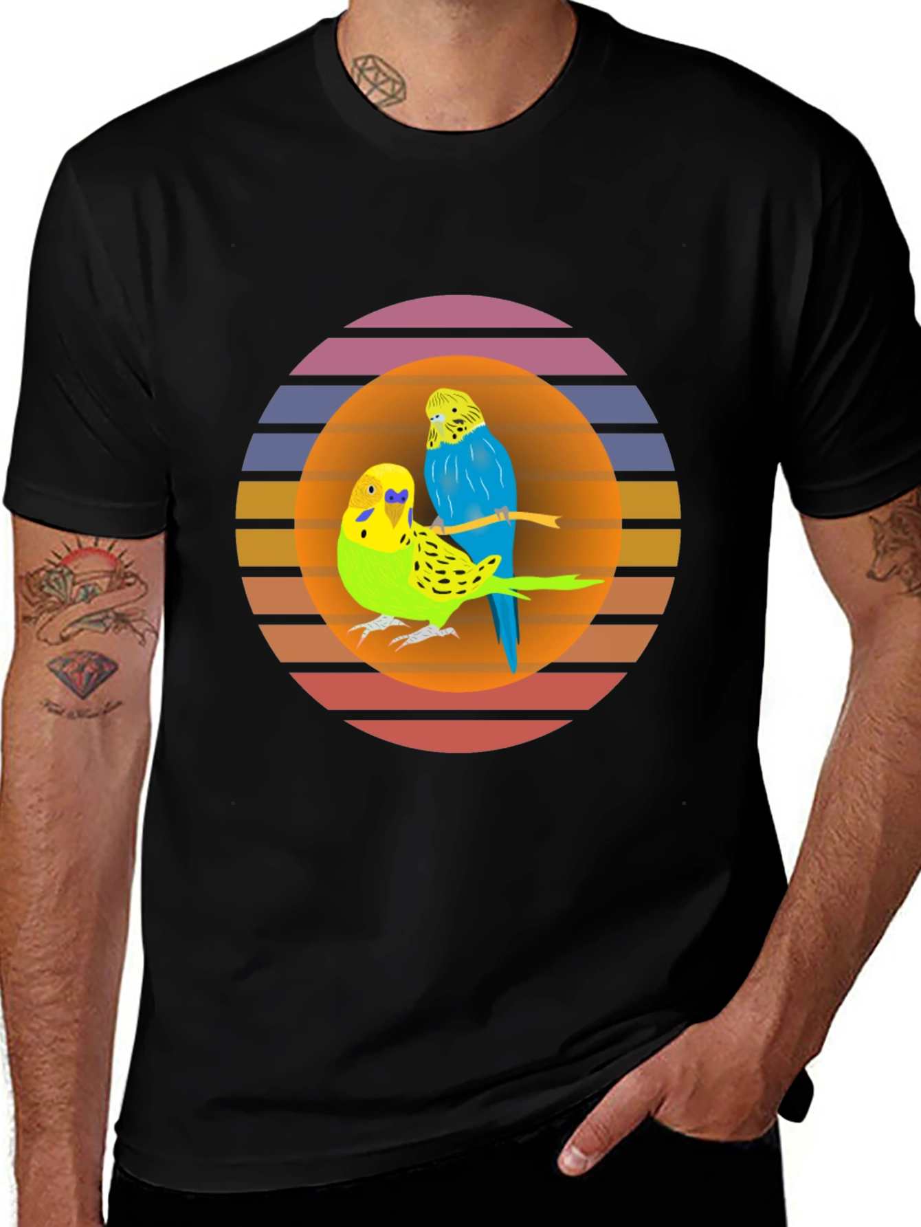 Variant 16 of Parakeet Sunset Graphic T-Shirt