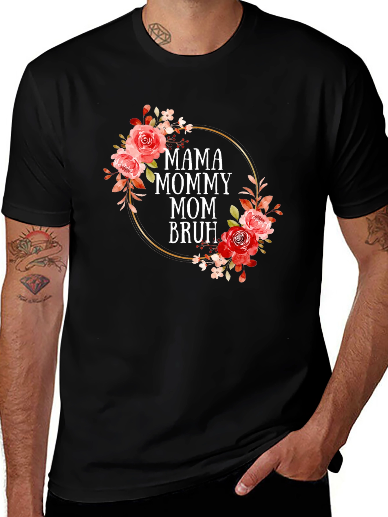 Variant 28 of Mama Mommy Mom Bruh Floral T-Shirt