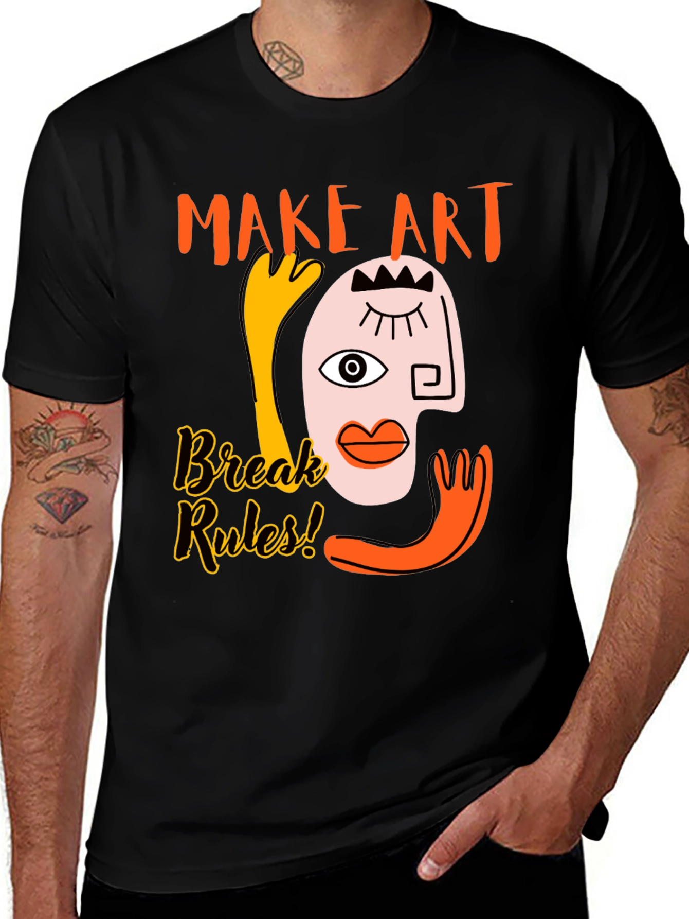 Variant 9 of Make Art Break Rules Graphic Tee