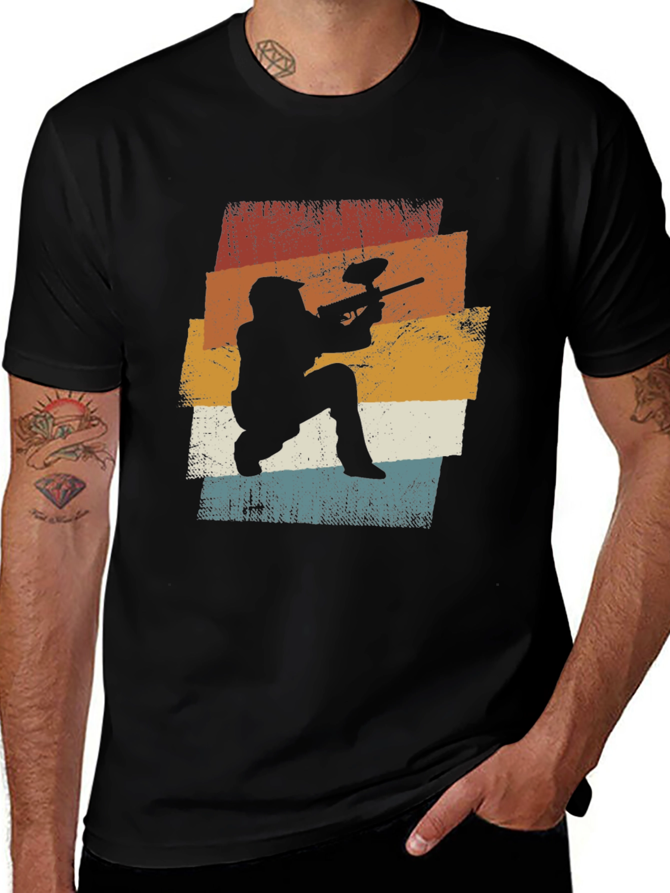 Variant 26 of Paintball Retro T-Shirt - Vintage Style Paintballer
