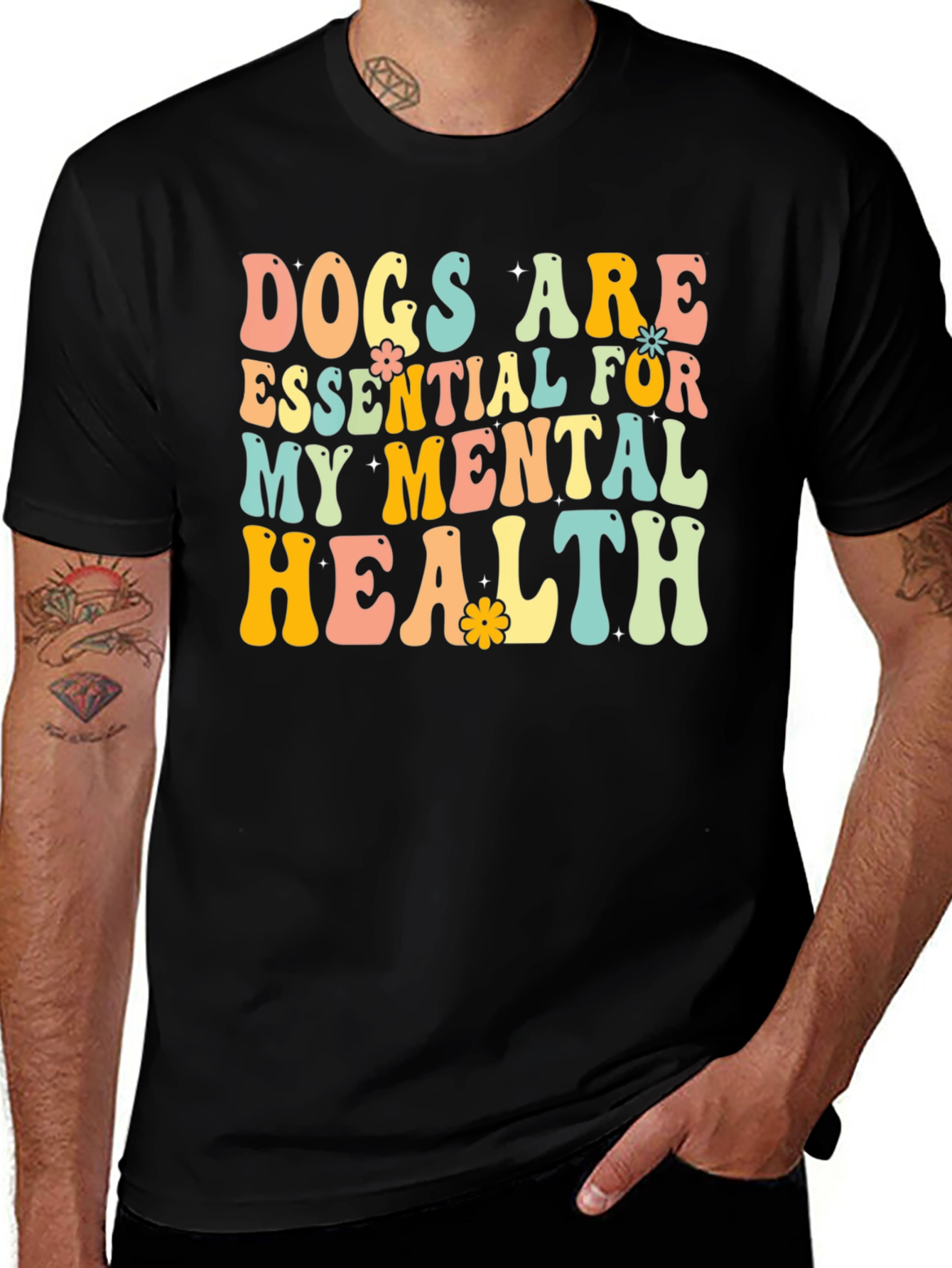 Variant 16 of Dogs Are Essential T-Shirt - Mental Health Tee