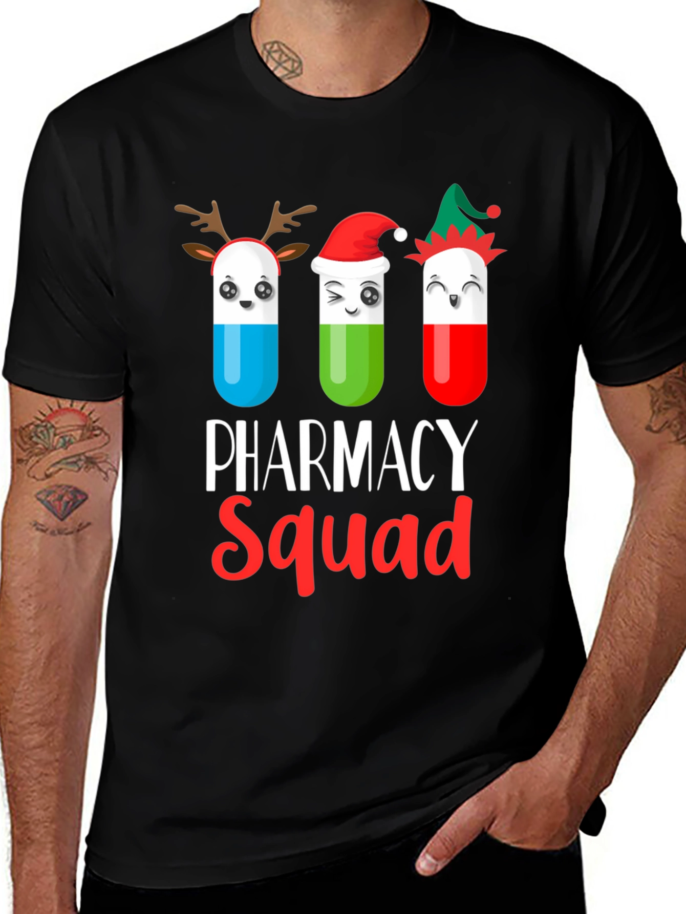 Variant 5 of Pharmacy Squad Christmas Graphic T-Shirt