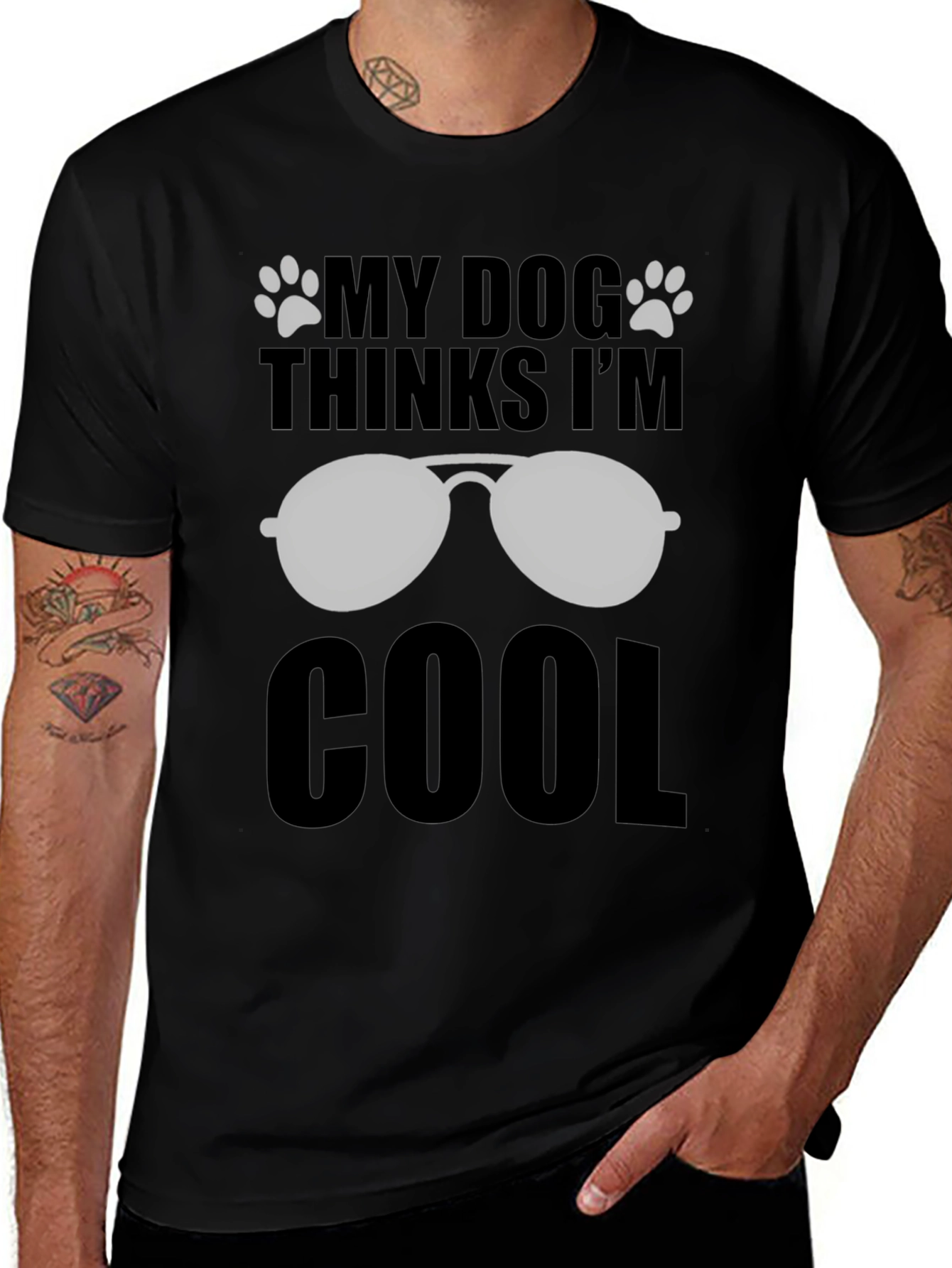 Variant 13 of My Dog Thinks I'm Cool Graphic T-Shirt
