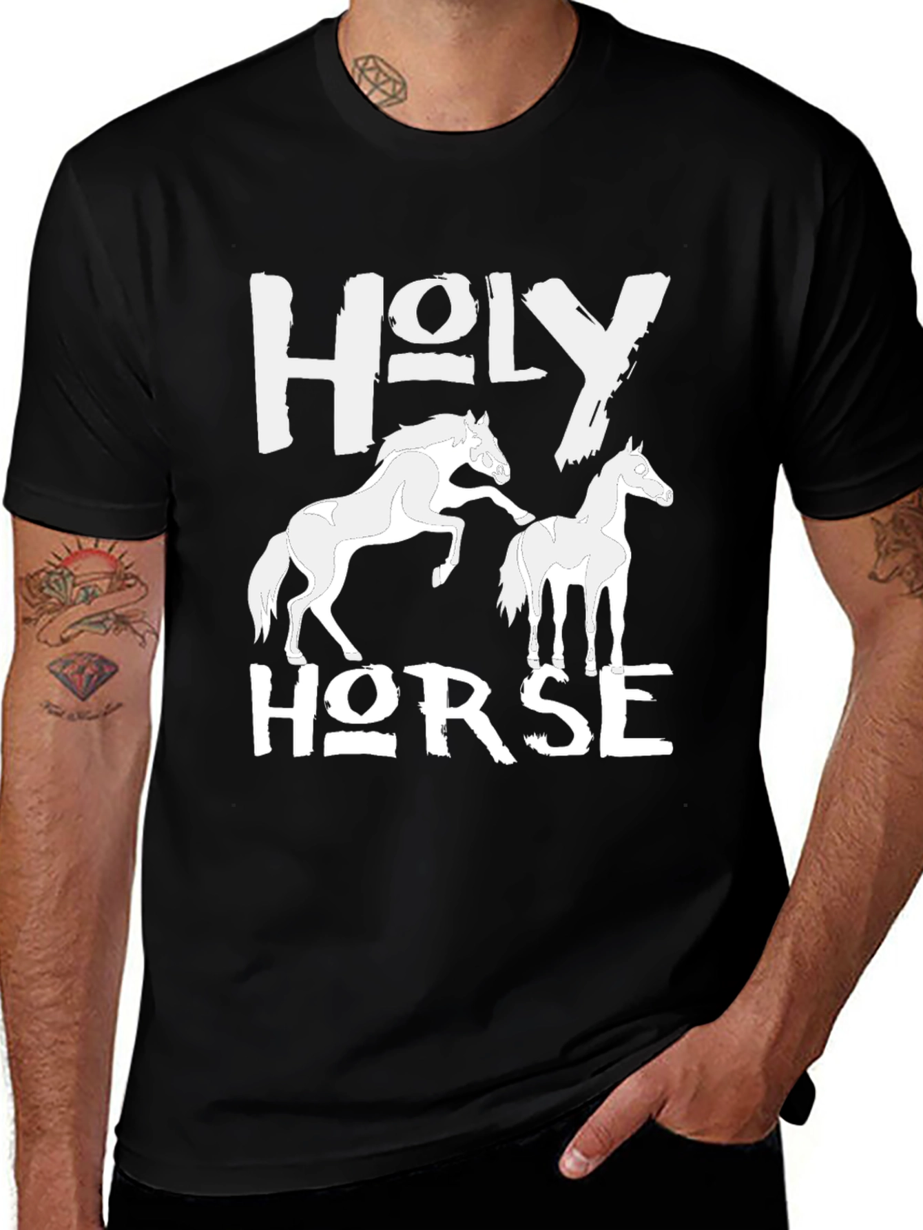 Variant 5 of Holy Horse Black T-Shirt