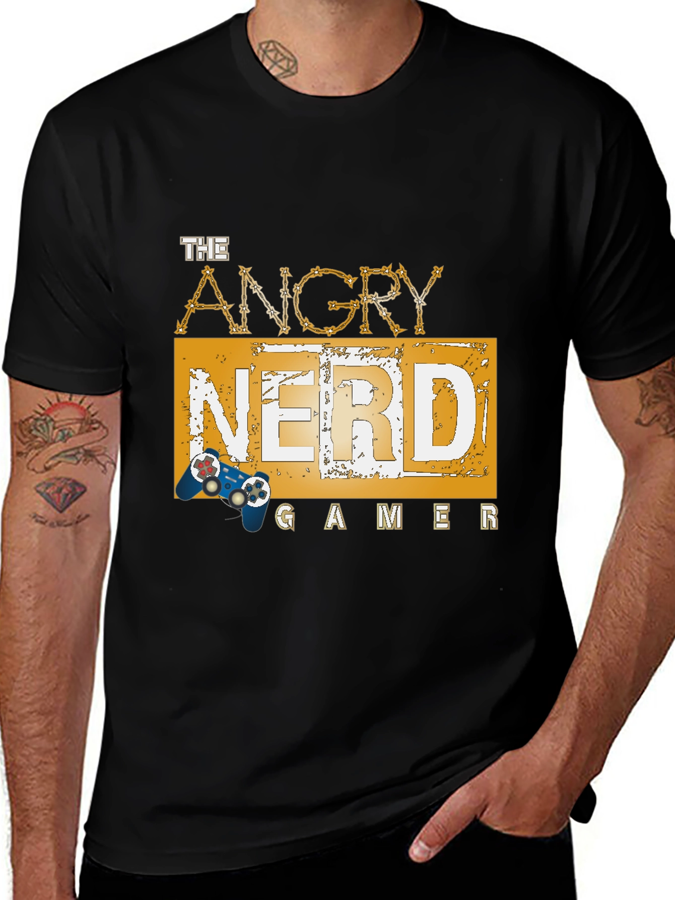 Variant 30 of The Angry Nerd Gamer Black T-Shirt