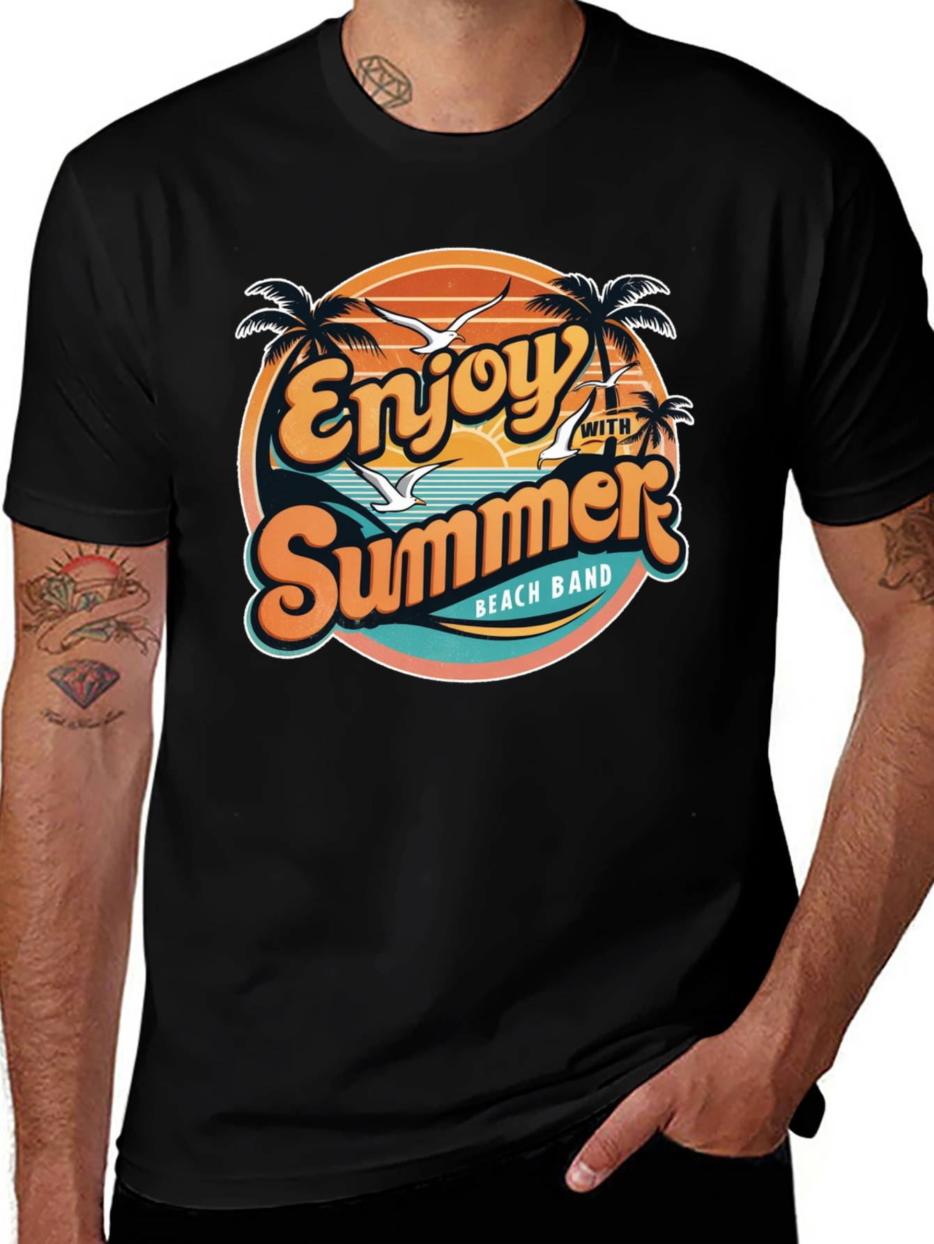 Variant 18 of Enjoy Summer Beach Band T-Shirt