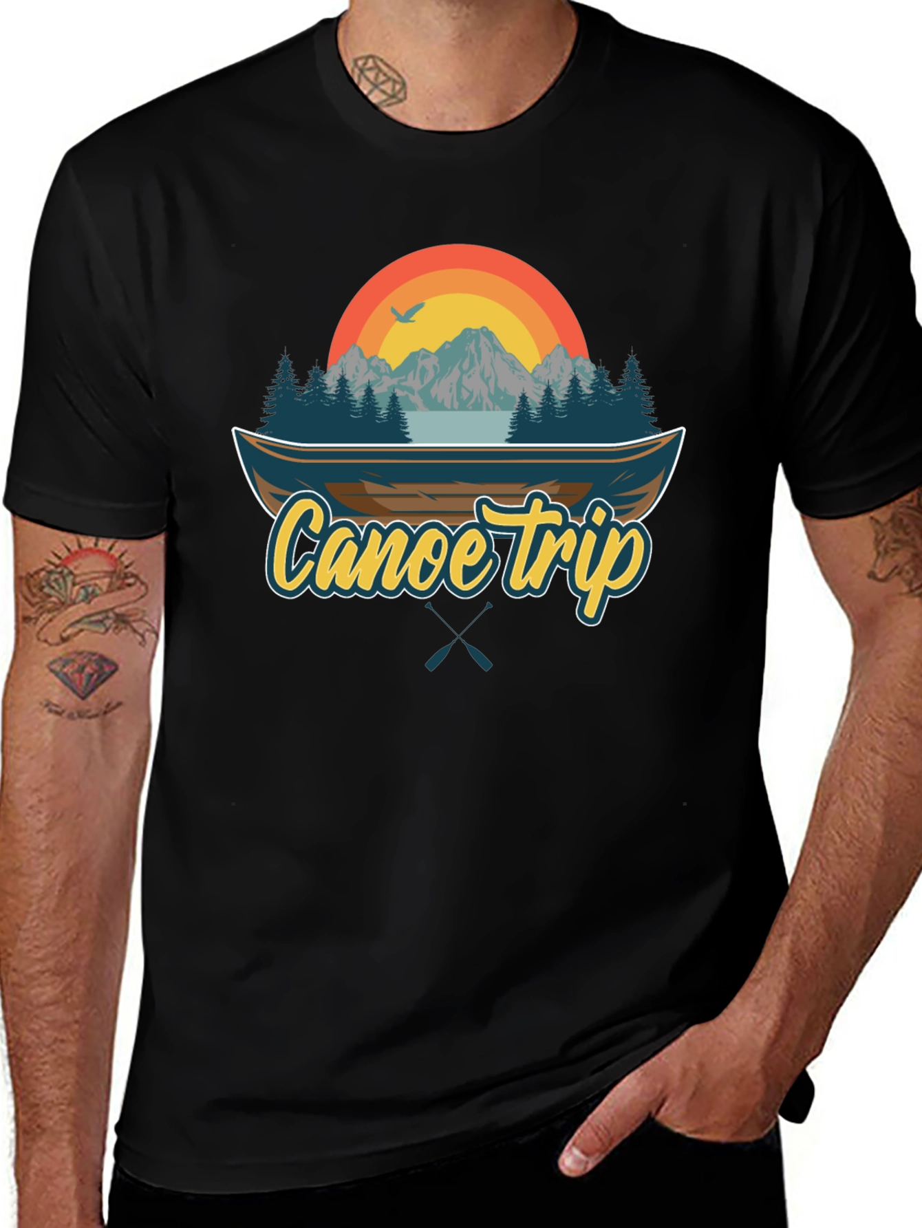 Canoe Trip Graphic T-Shirt - Nature Adventure Tee