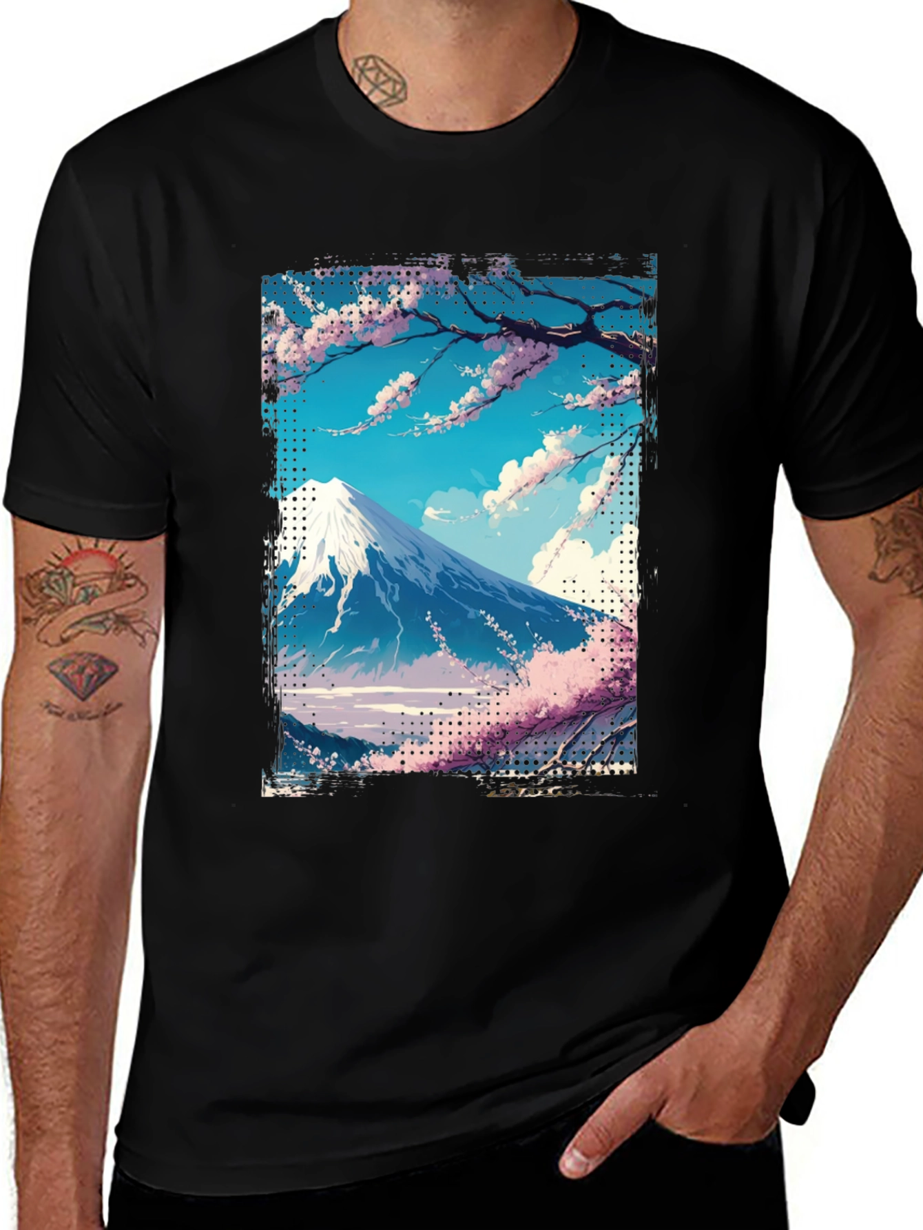 Variant 4 of Mount Fuji Cherry Blossom T-Shirt