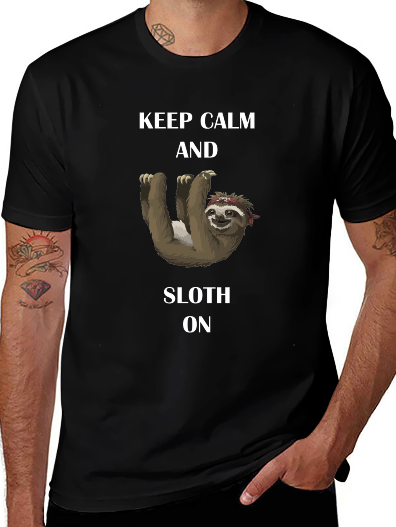 Variant 30 of Keep Calm and Sloth On T-Shirt