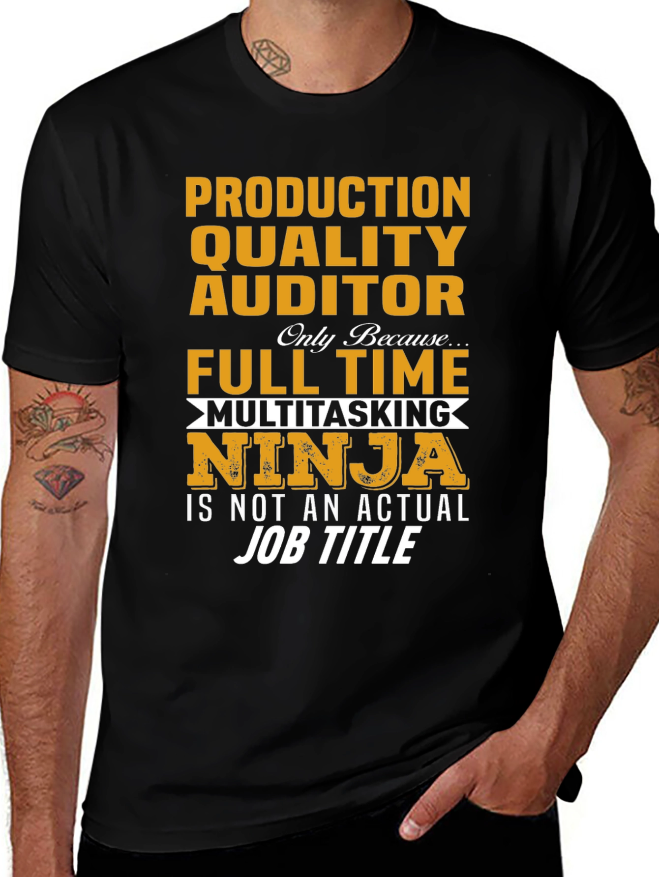 Variant 9 of Production Quality Auditor Multitasking Ninja T-Shirt