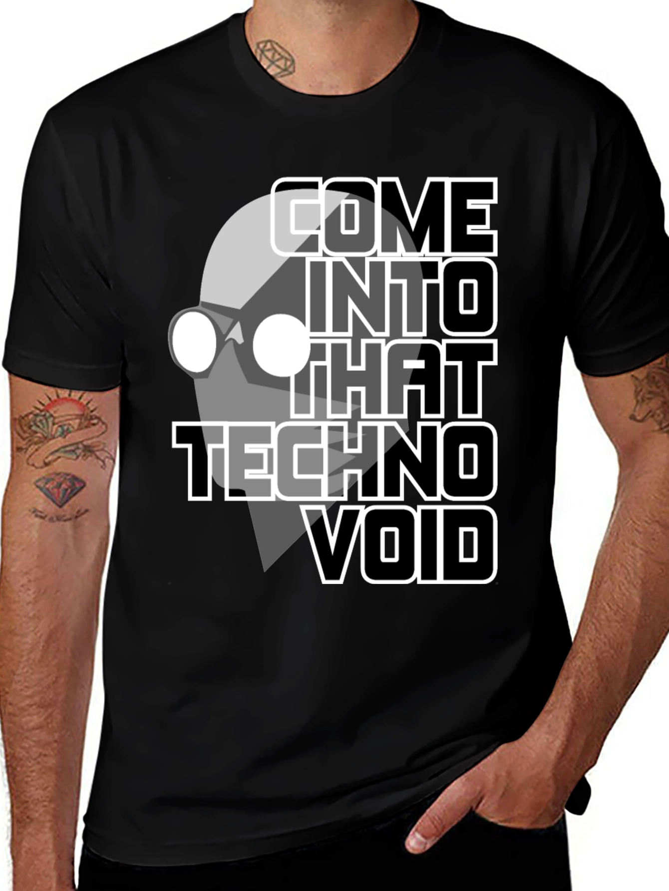 Variant 23 of Techno Void Graphic Tee - Unique Design