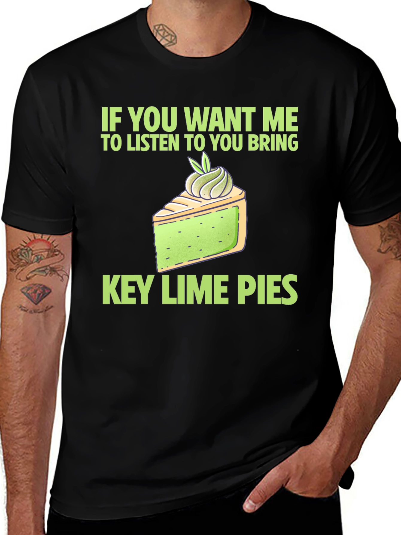Variant 25 of Key Lime Pie Lover T-Shirt - Funny Dessert Tee