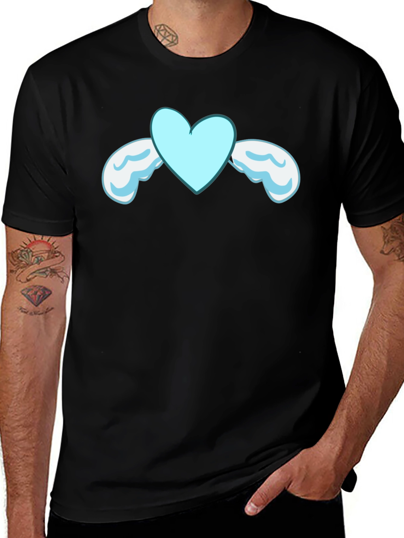 Variant 5 of Heart With Wings Graphic T-Shirt