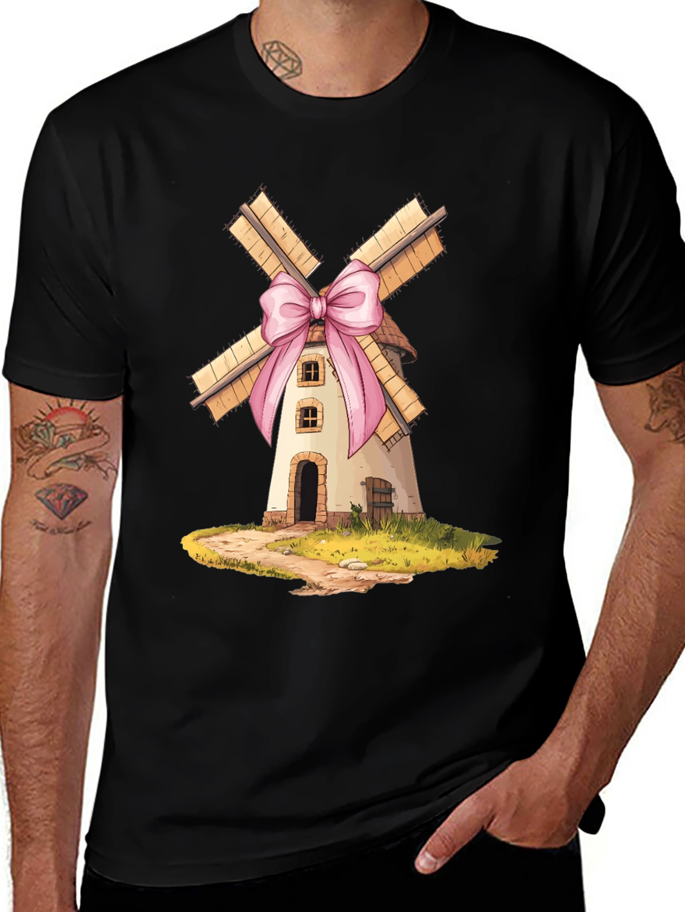 Variant 21 of Whimsical Windmill Graphic Tee