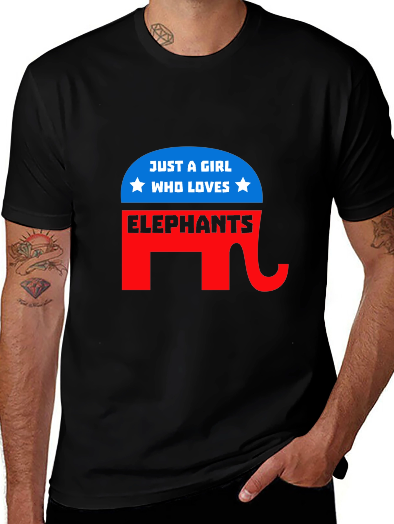 Variant 25 of Girl Loves Elephants T-Shirt