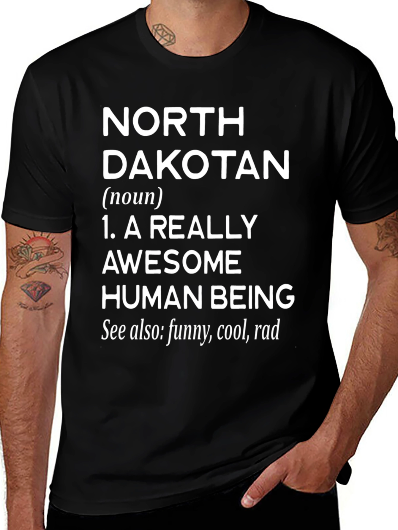 North Dakotan Awesome Human Being Graphic Tee