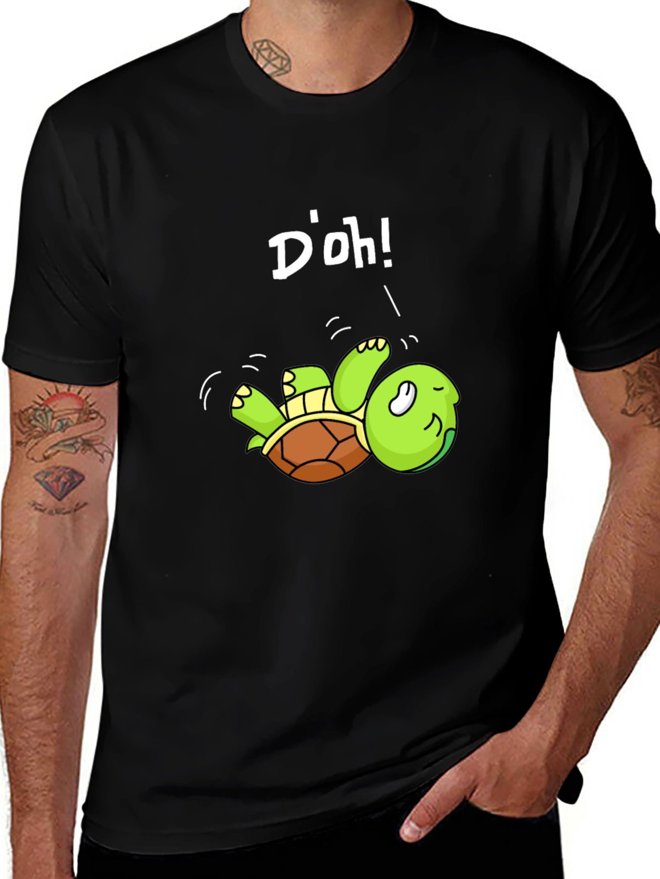 Variant 10 of D'oh Turtle T-Shirt - Funny Cartoon Turtle Tee