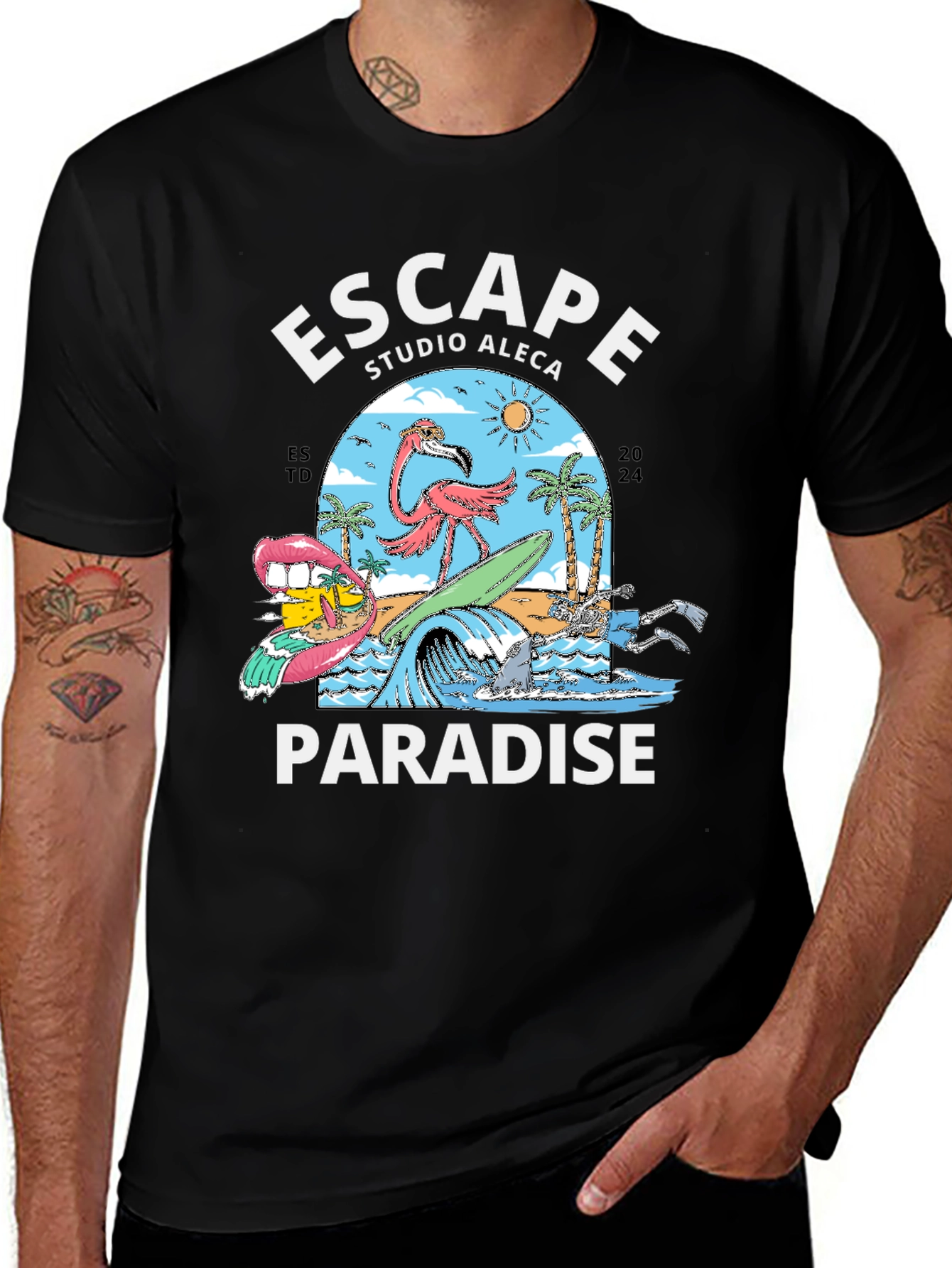 Variant 13 of Escape to Paradise Graphic Tee