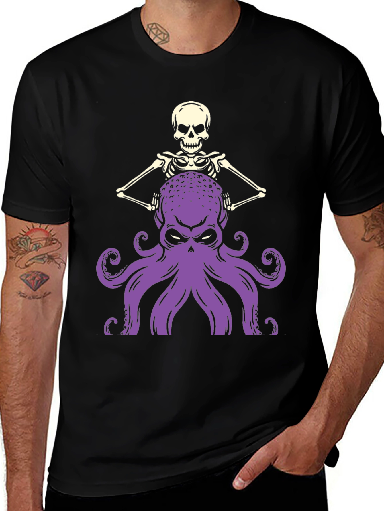 Variant 15 of Skull Octopus Graphic T-Shirt