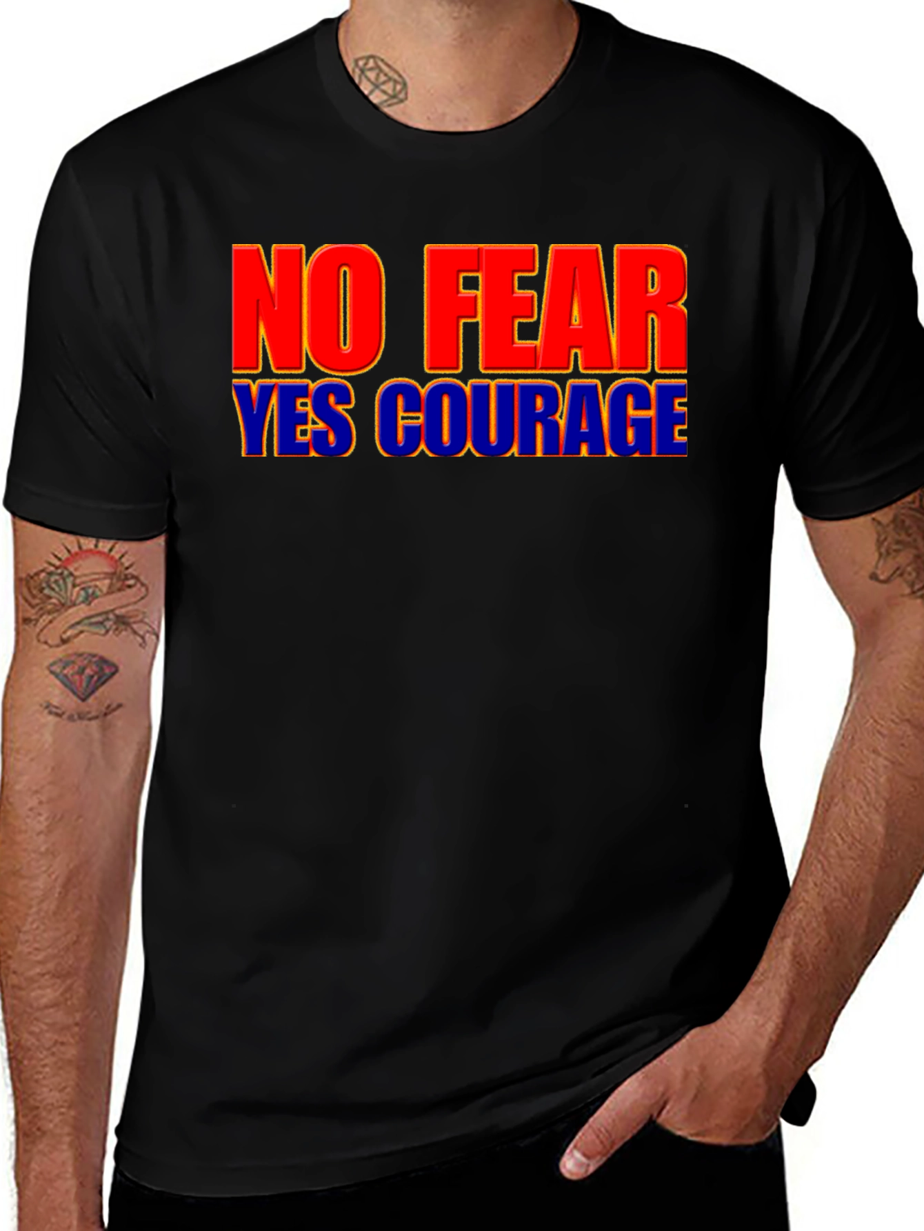 Variant 21 of No Fear Yes Courage Graphic T-Shirt