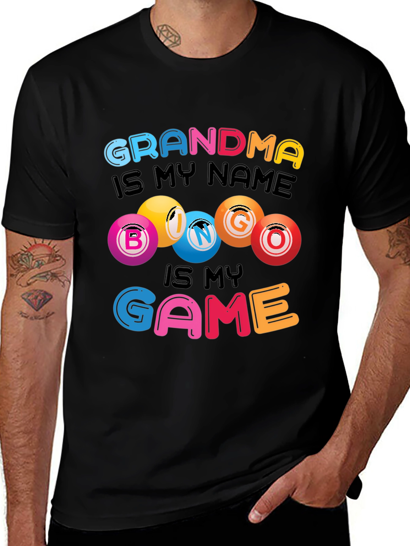 Variant 4 of Grandma Bingo T-Shirt: Gamer Style