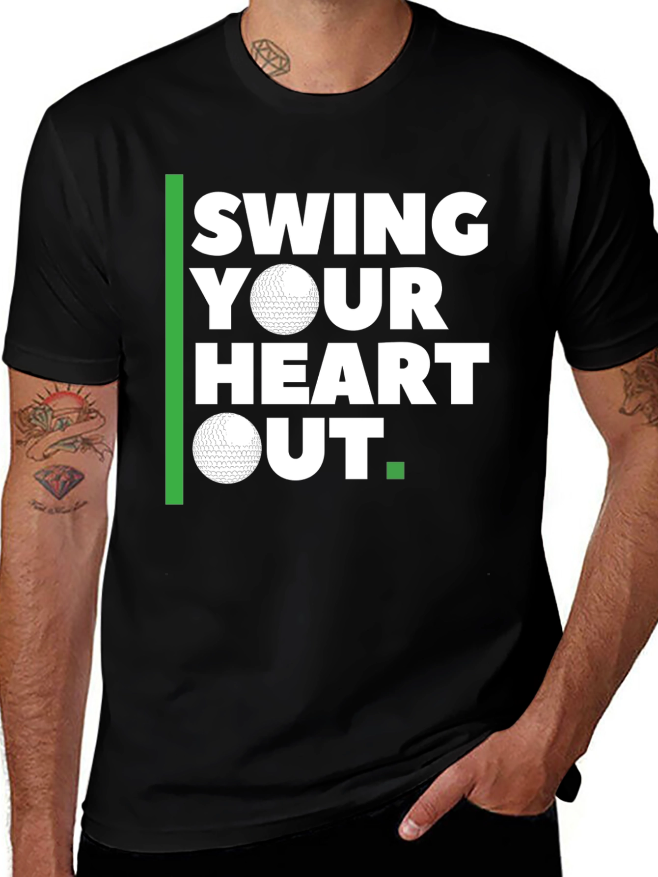 Variant 23 of Swing Your Heart Out Golf T-Shirt