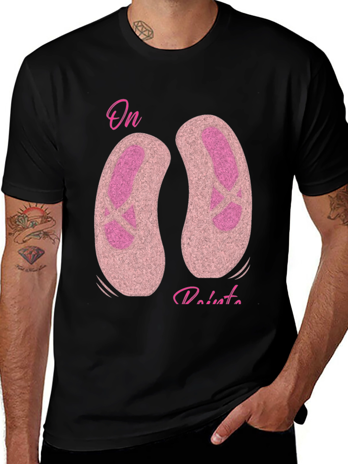 Variant 15 of On Pointe Ballet T-Shirt - Black Graphic Tee