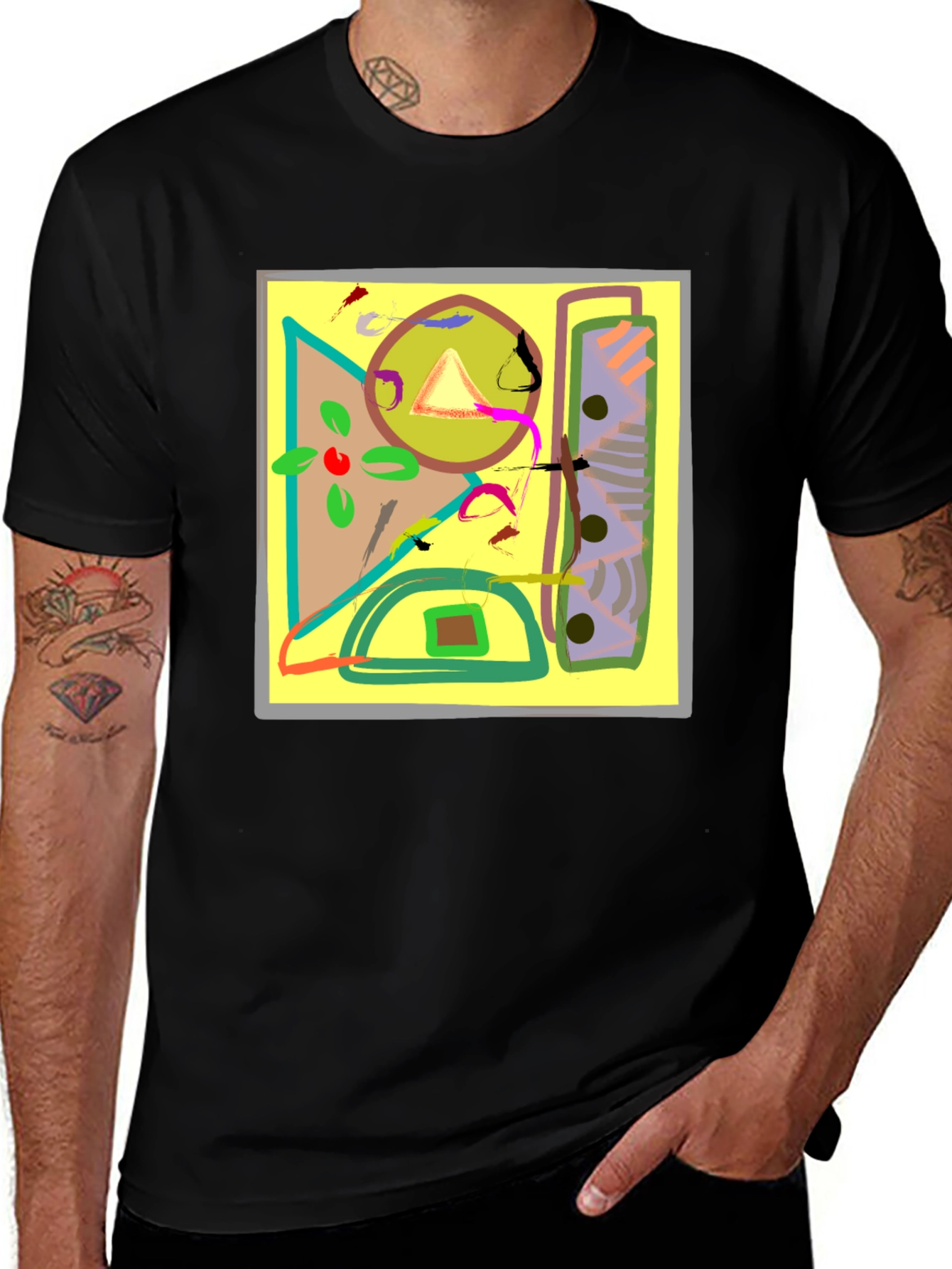 Variant 19 of Abstract Art Graphic Tee - Unique Design
