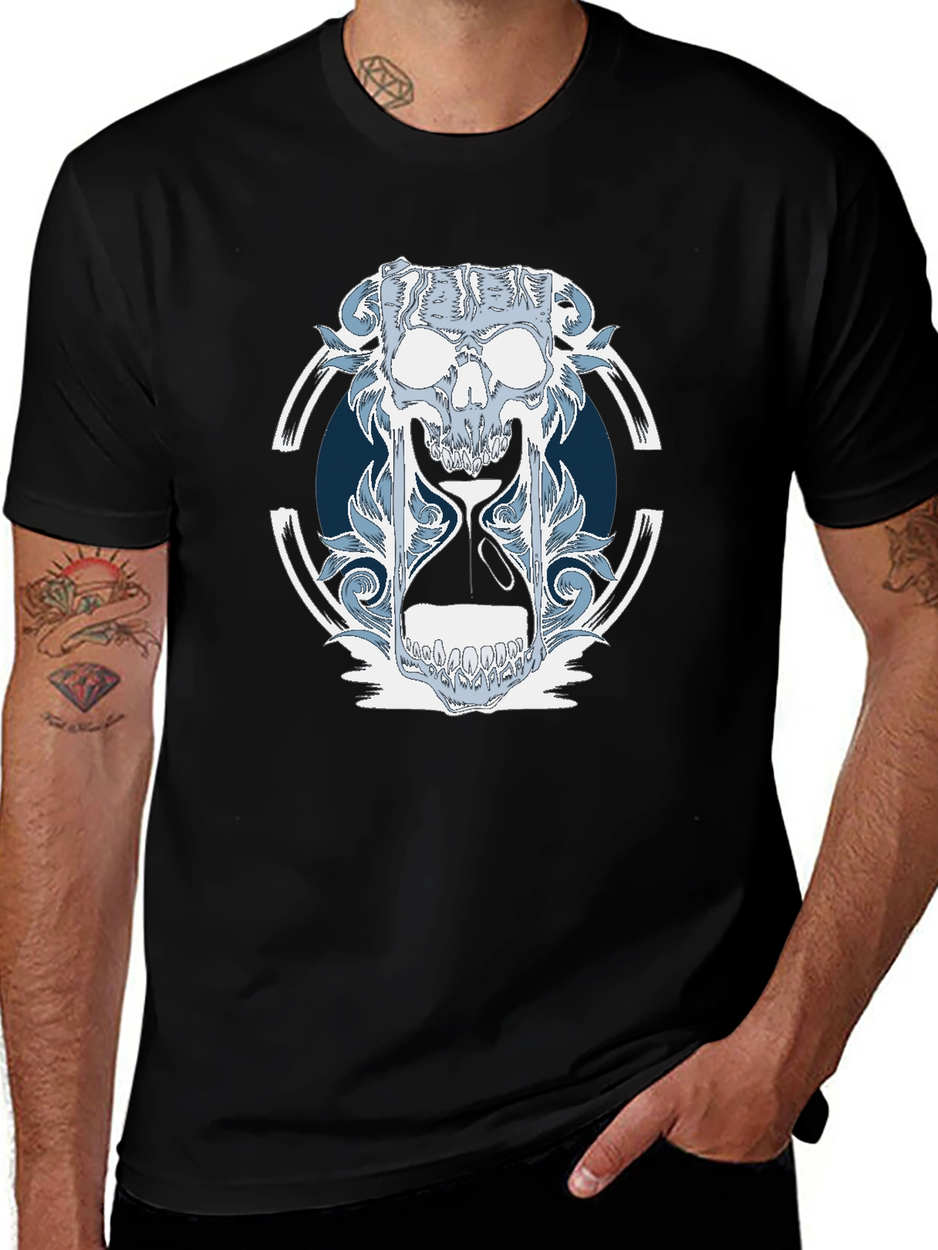 Variant 8 of Skull Hourglass Graphic T-Shirt