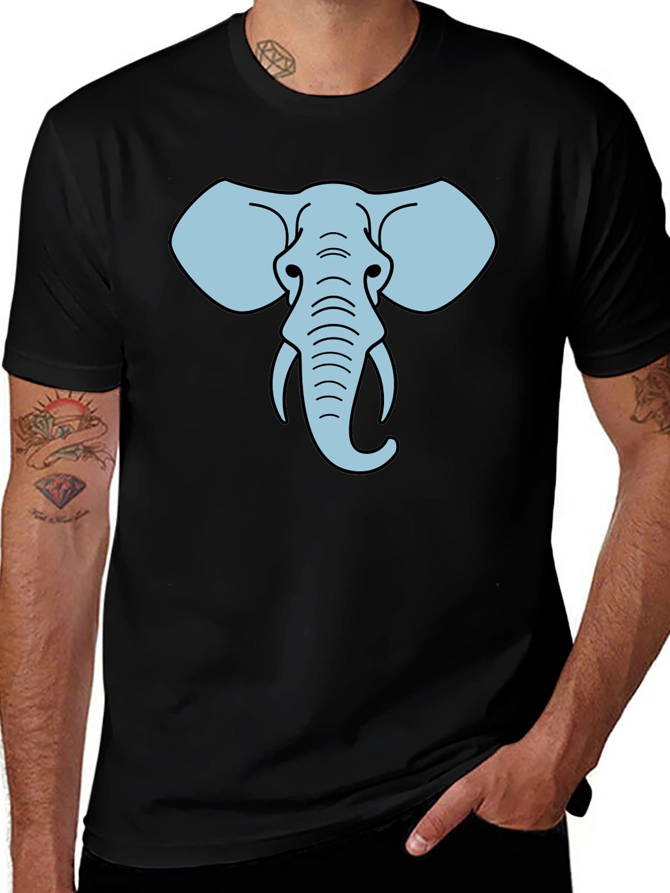 Variant 17 of Elephant Graphic T-Shirt - Unisex Crew Neck Tee