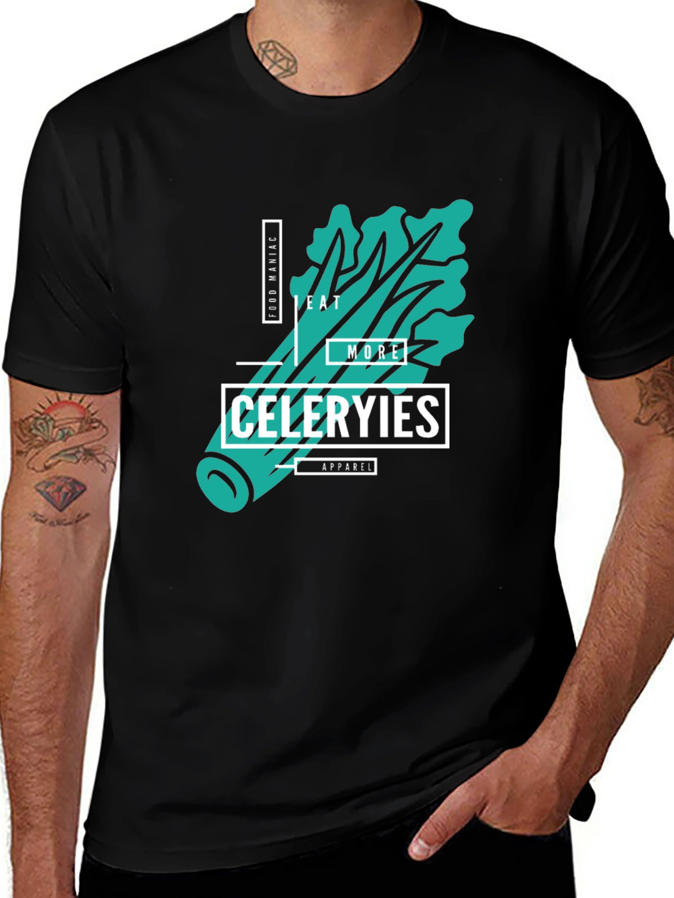 Variant 10 of Eat More Celery T-Shirt - Food Maniac Apparel