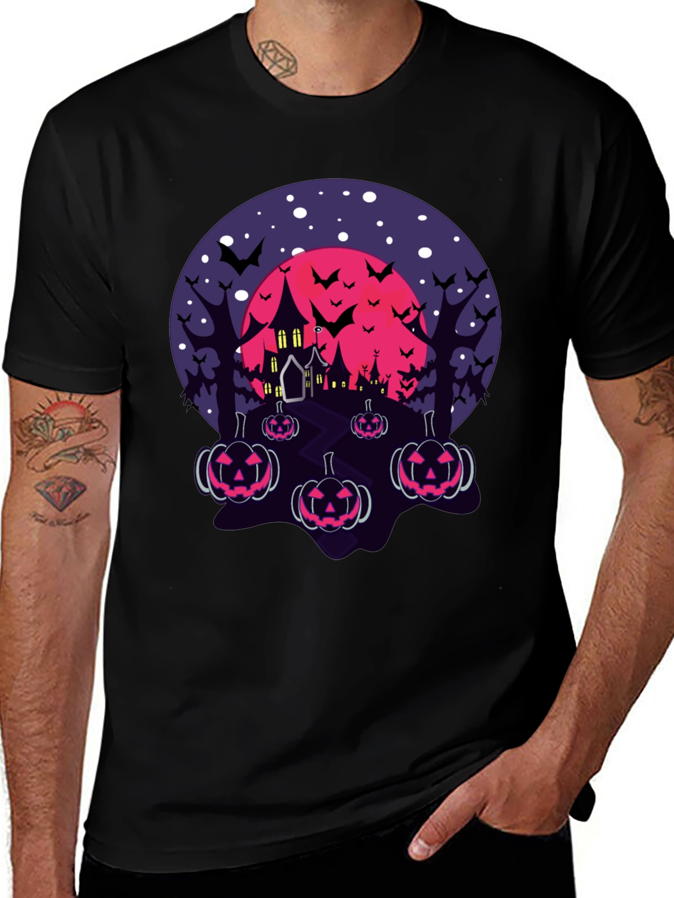 Variant 20 of Halloween Haunted House Pumpkin T-Shirt