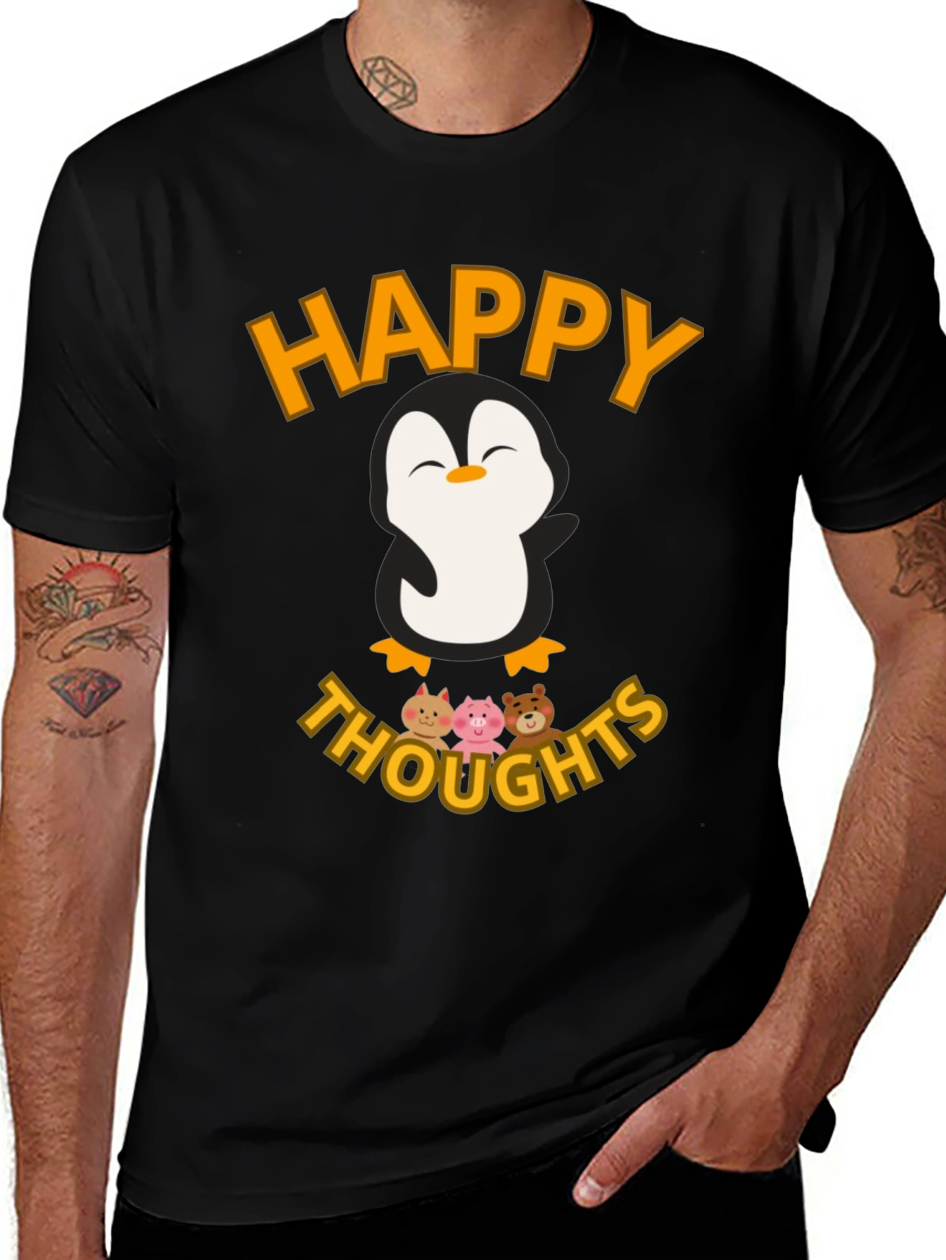 Variant 14 of Happy Thoughts Penguin Graphic T-Shirt