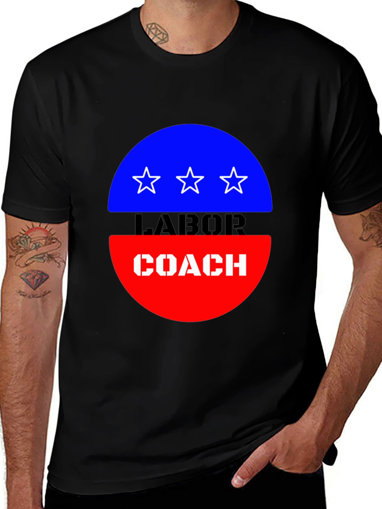 Labor Coach Patriotic Graphic Tee