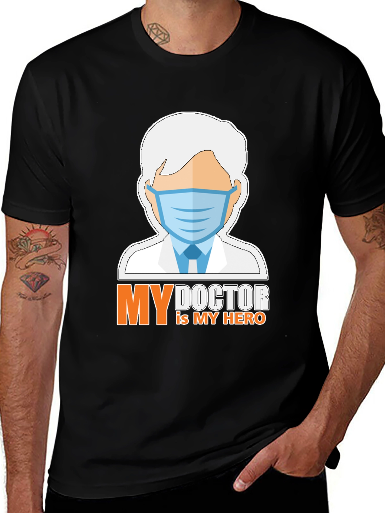 Variant 4 of My Doctor is My Hero T-Shirt - Healthcare Appreciation
