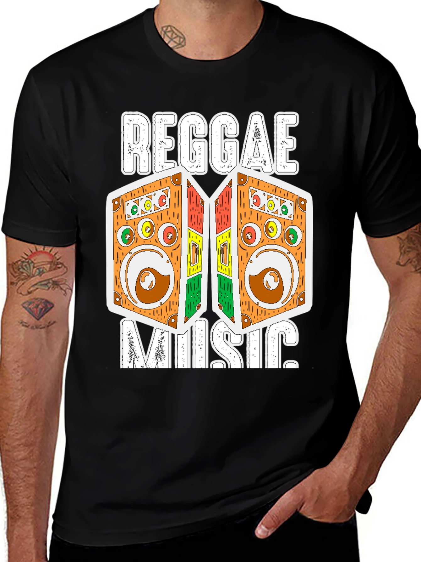 Variant 7 of Reggae Music Graphic Tee