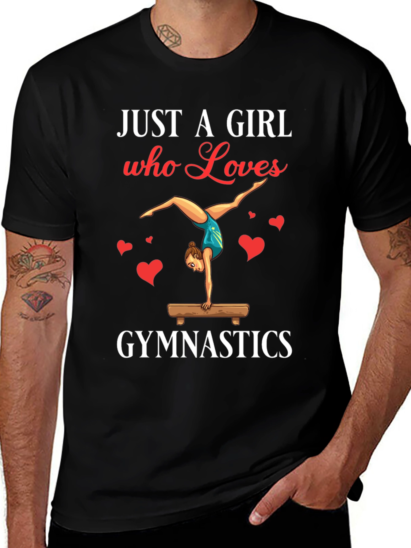 Variant 26 of Gymnastics Lover T-Shirt - Just a Girl Who Loves Gymnastics