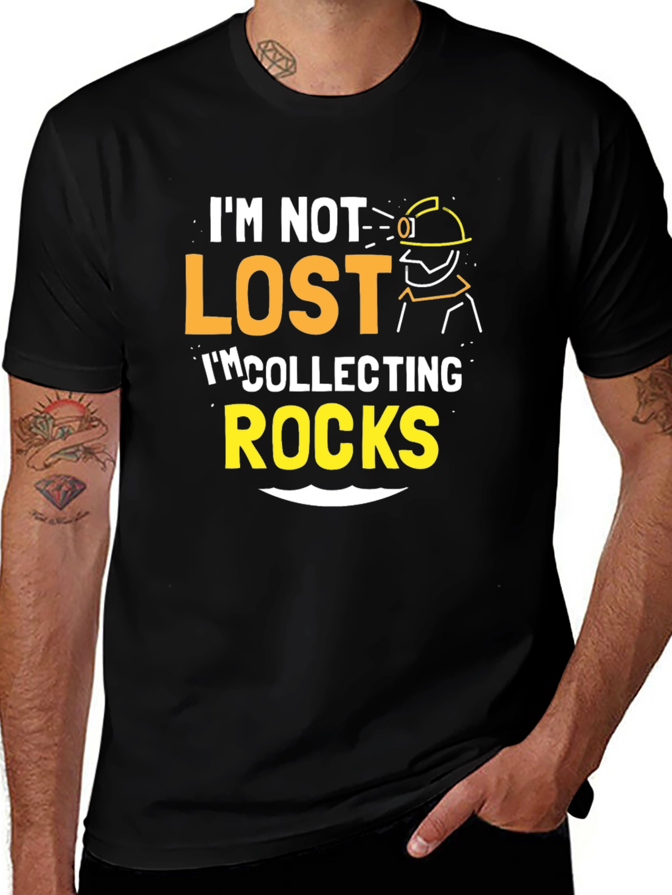 Variant 2 of I'm Not Lost Collecting Rocks T-Shirt